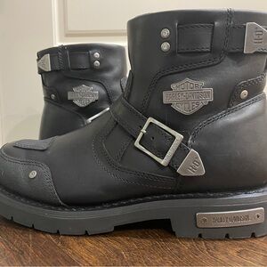 Harley-Davidson Men's Black Leather Boots (Size 12)